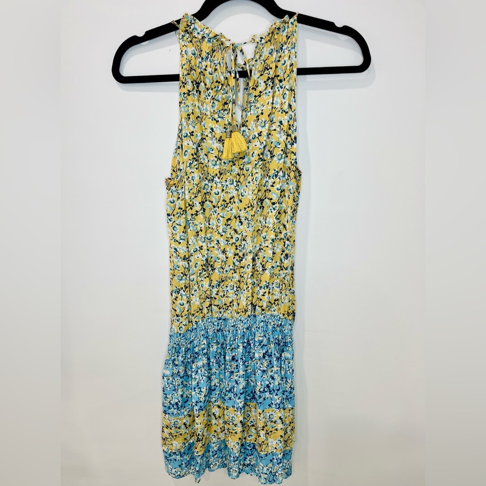 RAMY BROOK • Women’s Silk Yellow Blue Floral Mini Dress Small NWOT - Picture 8 of 11